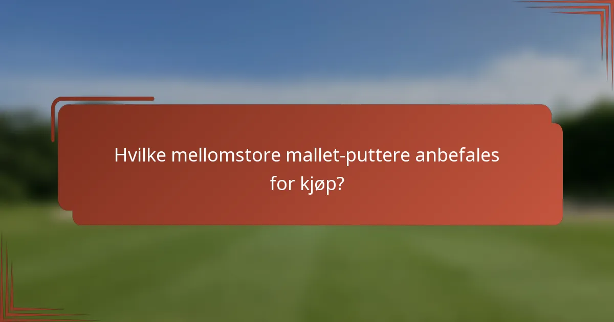 Hvilke mellomstore mallet-puttere anbefales for kjøp?